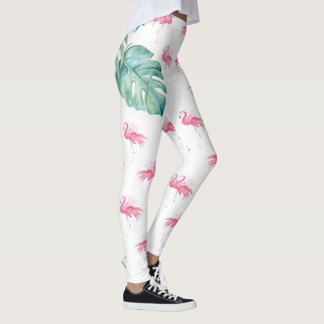 Leggings Flamant rose rose tropical (Droite)