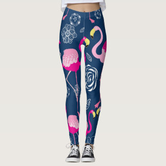 Leggings Flamants roses roses : Graphic Dark Motif