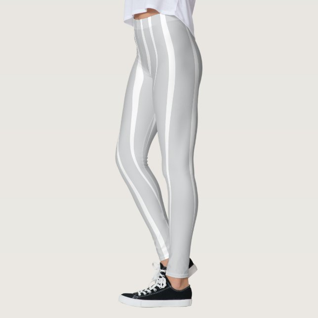 Leggings Flammes blanches catchées gris (Gauche)
