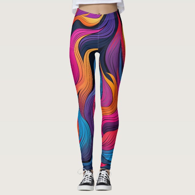 Leggings Flammes de couleur (Devant)