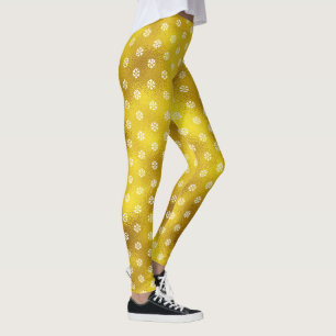 Leggings Fléau d'or blanc motif vacances moderne