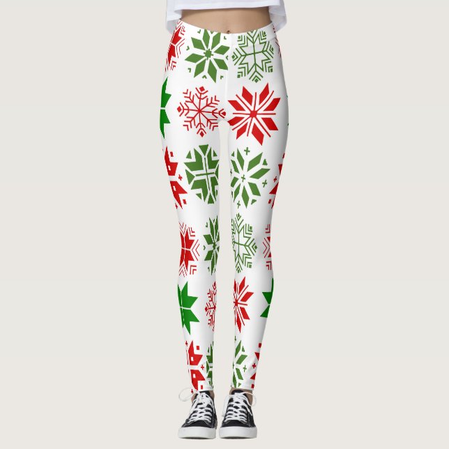 Leggings Flèche de neige scandinave (Devant)