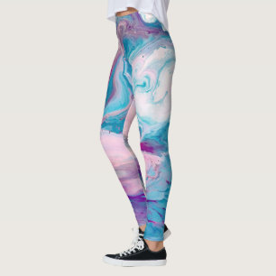 Leggings Flèches colorées de style marbre