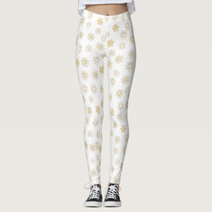 Leggings Flèches de neige en or