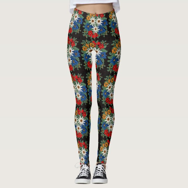 Leggings Fleur alpine suisse d'edelweiss (Devant)