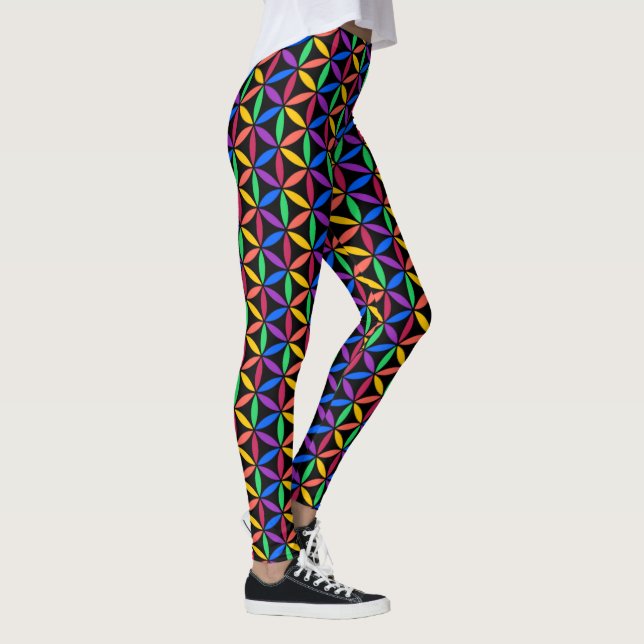 Leggings Fleur arc-en-ciel du Motif de vie (Droite)