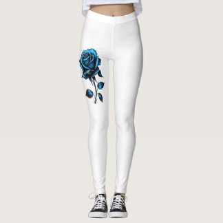 Leggings fleur bleue