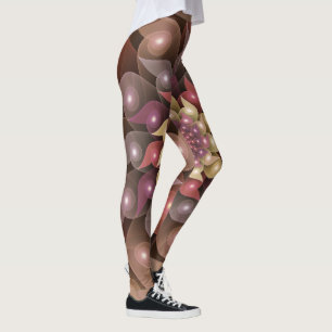 Leggings Fleur brillante surréaliste Art Abstrait fractal m