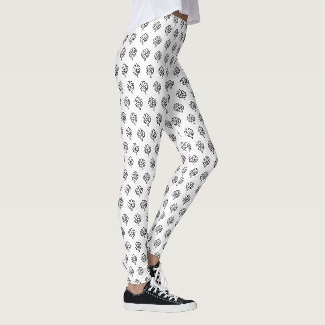 Leggings Fleur comestible végétale d'artichauts d'artichaut (Droite)