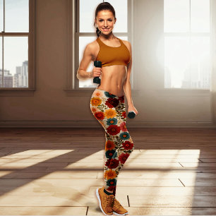 Leggings Fleur d'automne Cottagecore