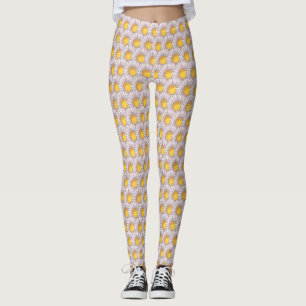 Leggings Fleur de marguerite, fleur sauvage Boho, cadeau d'