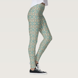 Leggings Fleur de vie - motif de timbre - BG 1
