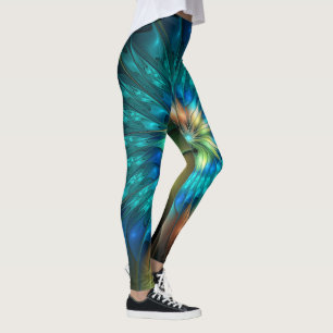 Leggings Fleur d'Imaginaire lumineux, Fractale Abstraite co