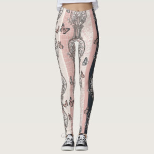 Leggings Fleur Élégante de Papillon (5)