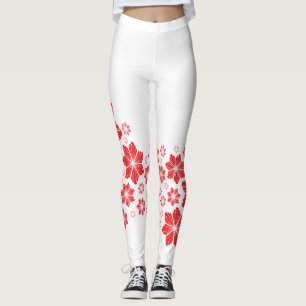 Leggings Fleur étoile rouge