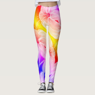 Leggings Fleur multicolore extraordinaire de lis