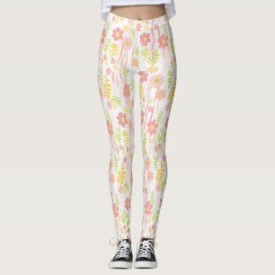Leggings Fleur pastel rétro (3)