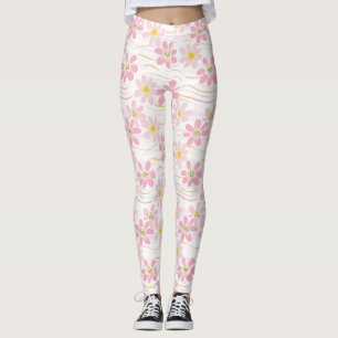 Leggings Fleur pastel rétro (4)