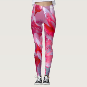 Leggings Fleur rose pâle Raindrop