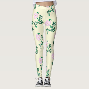 Leggings Fleur Rose rose pastel