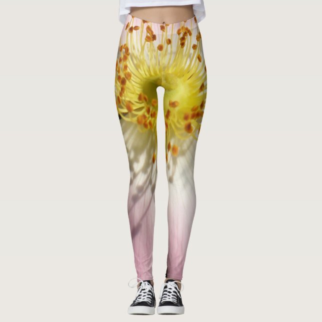 Leggings Fleur rose sauvage (Devant)