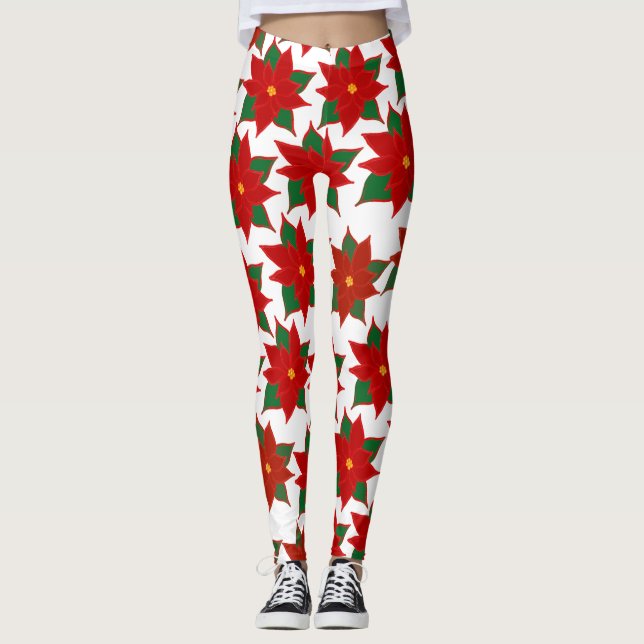 Leggings Fleur rouge (Devant)