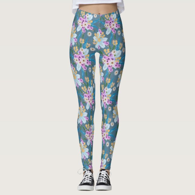 Leggings Fleur sauvage australien été (Devant)