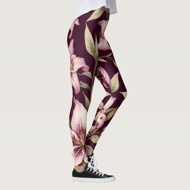 Leggings Fleur violet (Droite)