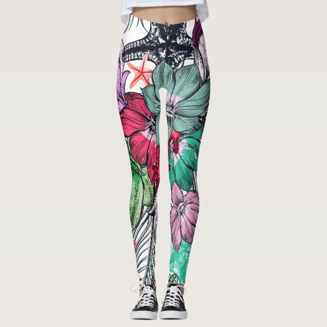 leggings fleuris (Devant)
