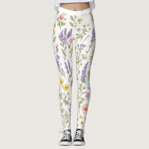 Leggings Fleuris Aquarelle Prairie Fleurie