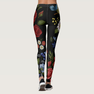 Leggings Fleurs
