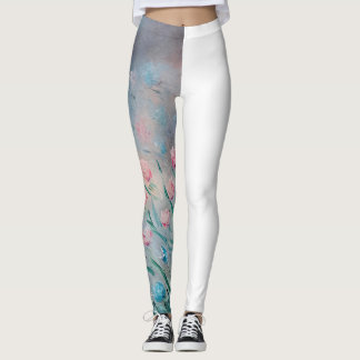 Leggings Fleurs Abstraites Légendes élégantes et délicates