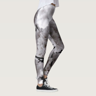 Leggings Fleurs blanches