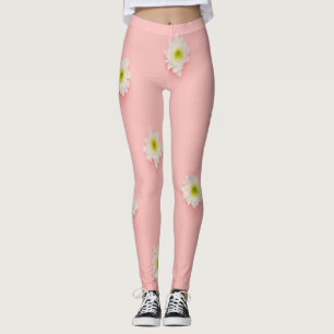 Leggings Fleurs blanches tendance