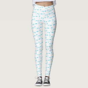 Leggings Fleurs Bleues Ciel Lumineux, Petite Impression Flo