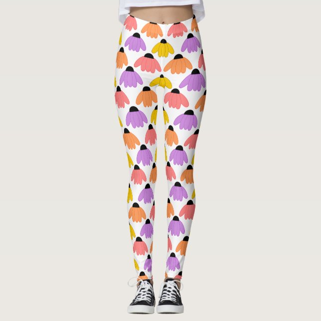 Leggings Fleurs colorées (Devant)