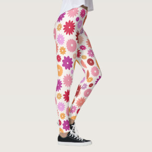 Leggings Fleurs Colorées Grand Motif