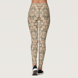 Leggings Fleurs contemporaines du folk qui s'épanouissent d