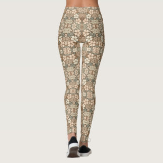 Leggings Fleurs contemporaines du folk qui s'épanouissent d
