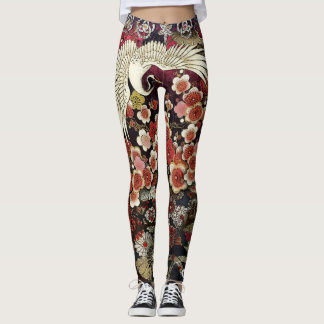 Leggings Fleurs crêtées de grue