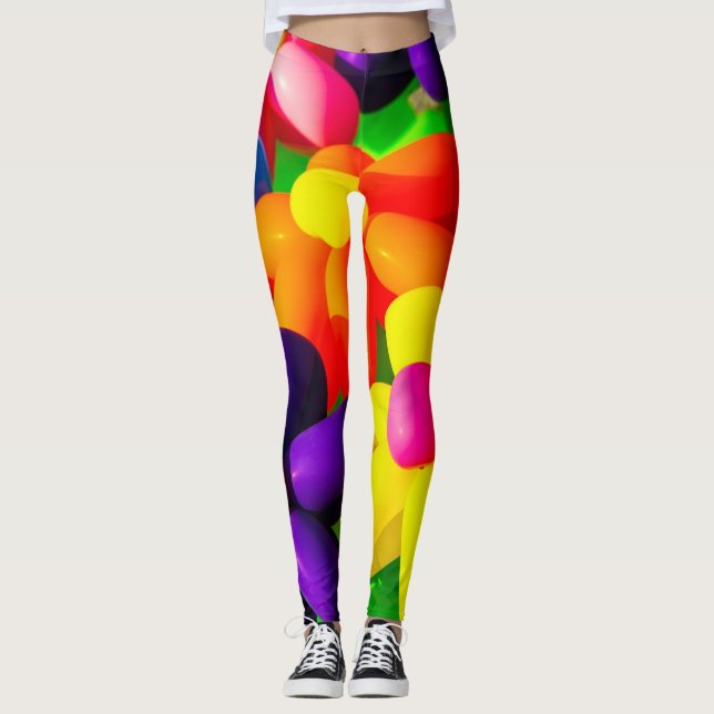 Leggings Fleurs de ballons de jouets (Devant)