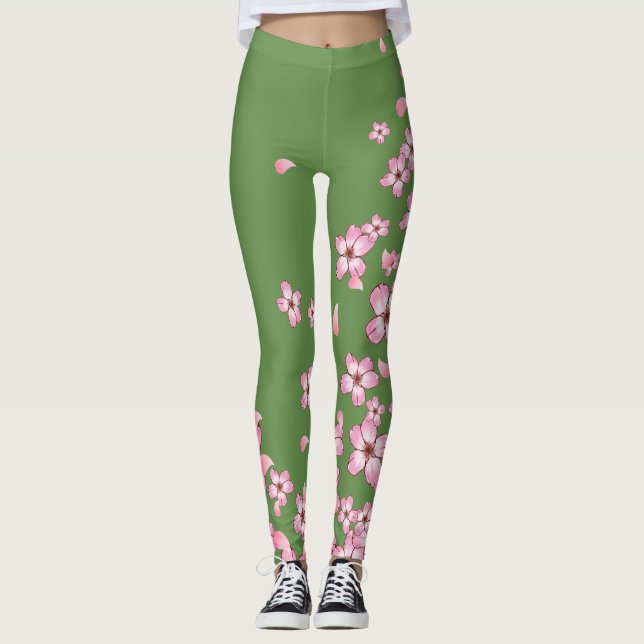 Leggings Fleurs de cerisier (Sakura) (Devant)