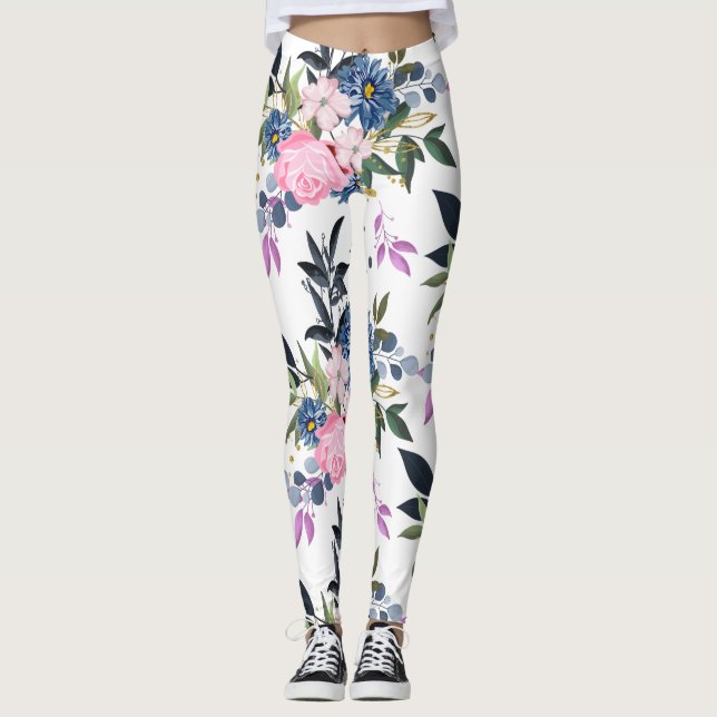 Leggings Fleurs de forêt (Devant)