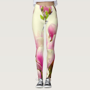 Leggings Fleurs de Magnolia Floral Fleur Botanique