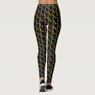 Leggings fleurs de point