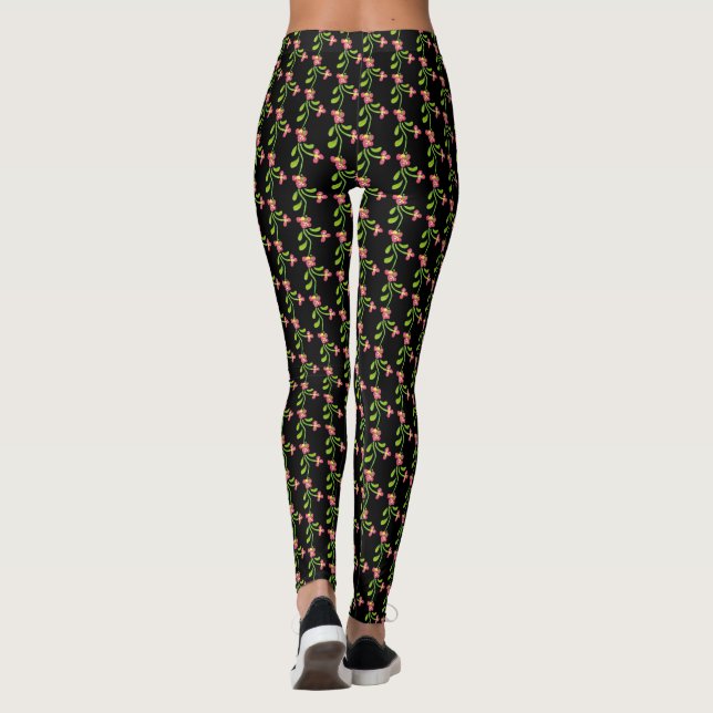 Leggings fleurs de point (Dos)