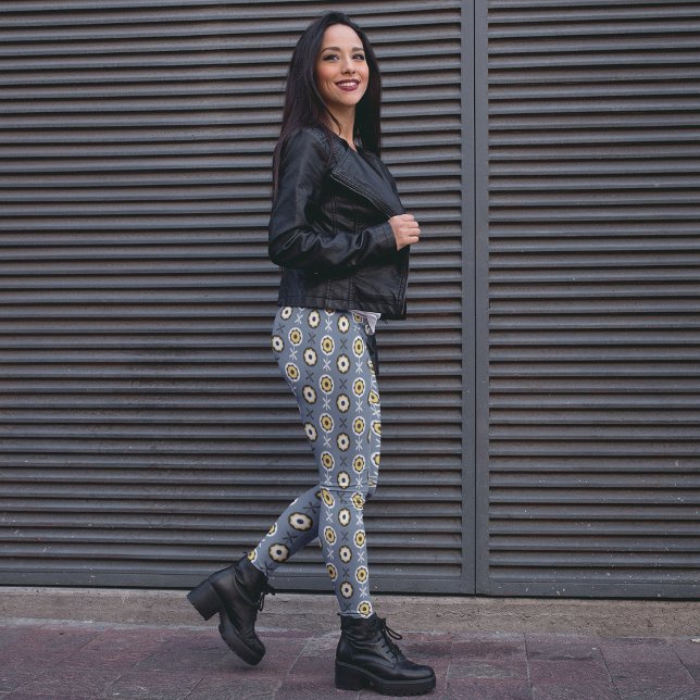 Leggings Fleurs de soleil foncées (Créateur téléchargé)