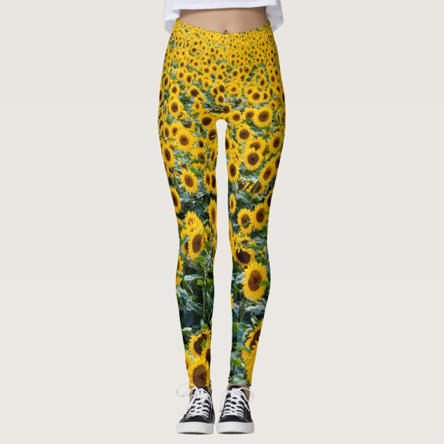 Leggings Fleurs de soleil, Wisconsin field (Devant)