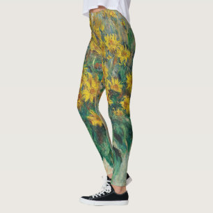 Leggings Fleurs de topinambour par Claude Monet