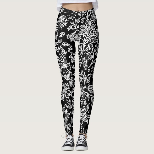 Leggings Fleurs décoratives 21 (Devant)